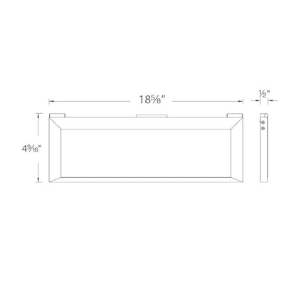 Line 2.0 Edge Lit LED Task Light - line drawing.