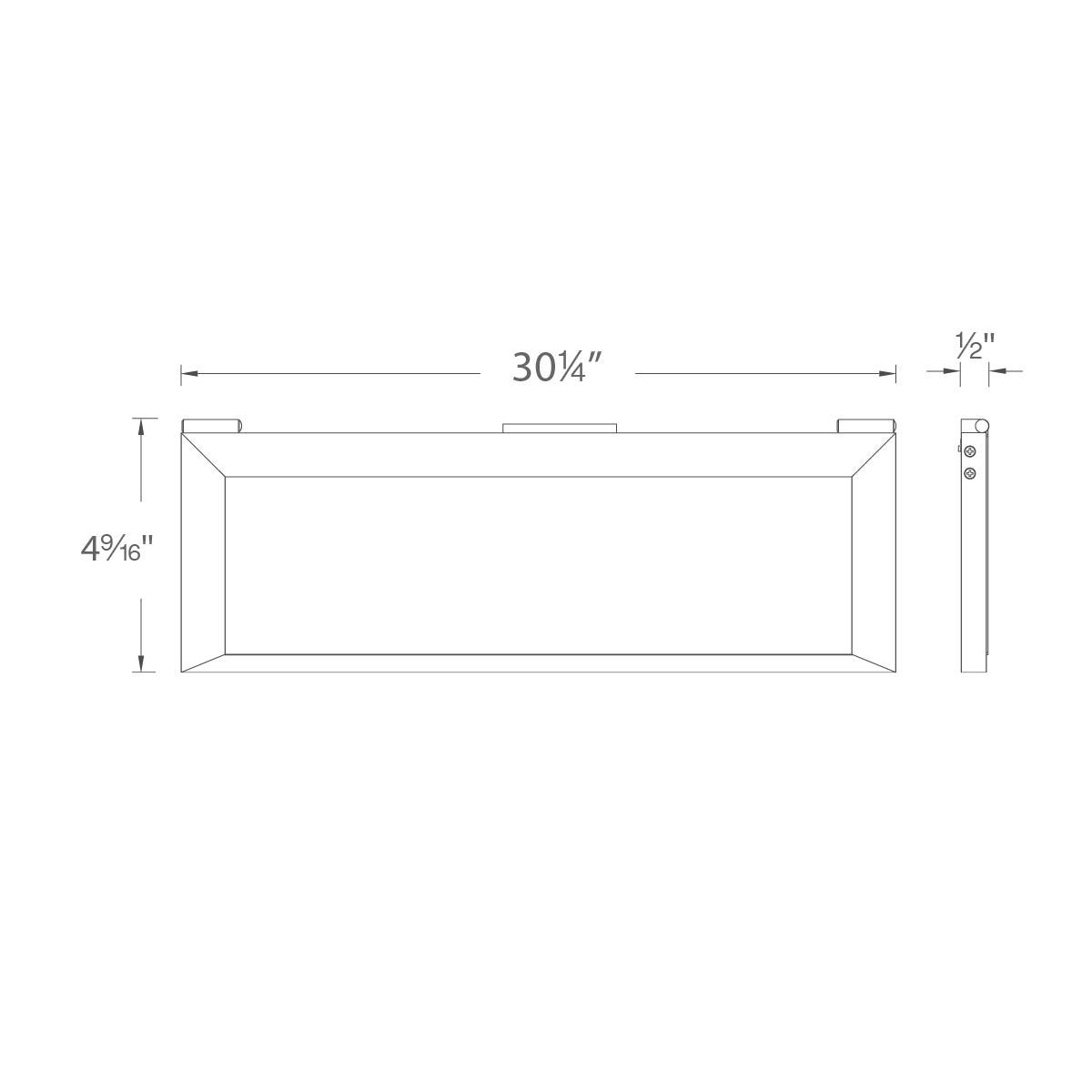 Line 2.0 Edge Lit LED Task Light - line drawing.