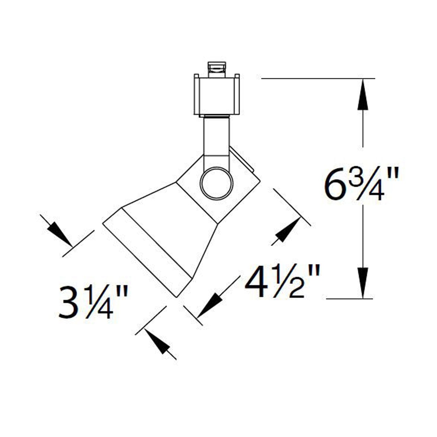 Line Voltage 720 Track Head - line drawing.