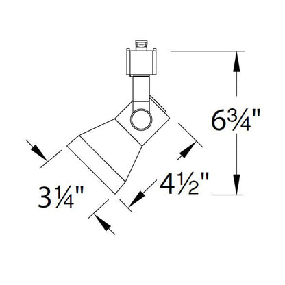 Line Voltage 720 Track Head - line drawing.