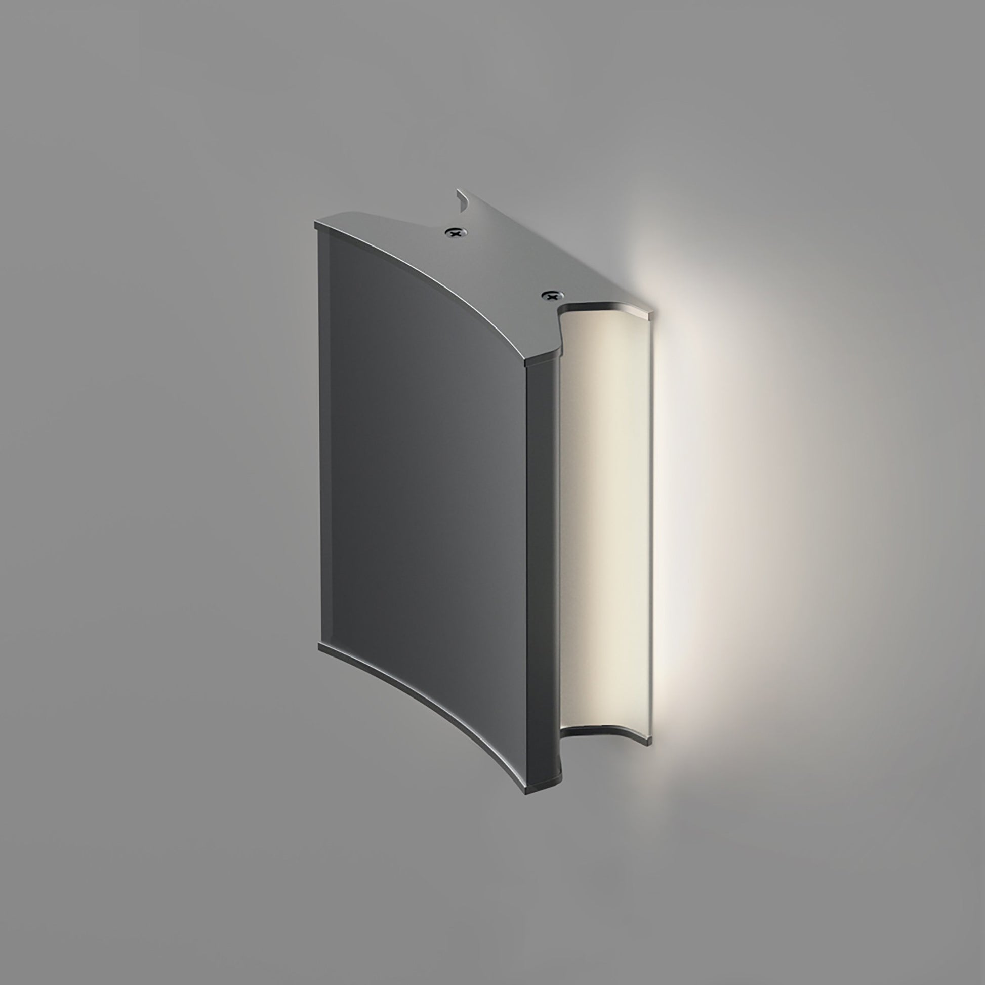 Lineacurve Mini Dual LED Ceiling/Wall Light in Anthracite Grey (3500K).