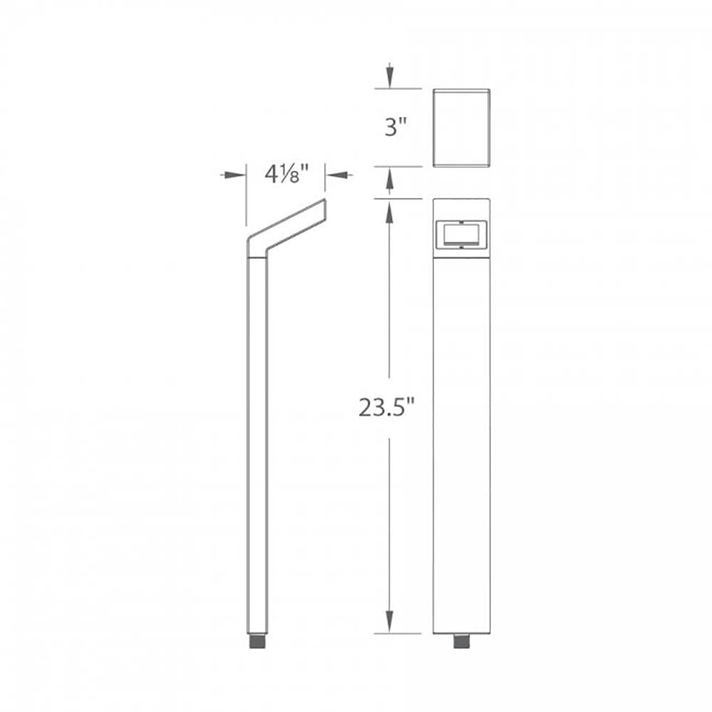 Linear LED Path Light - line drawing.