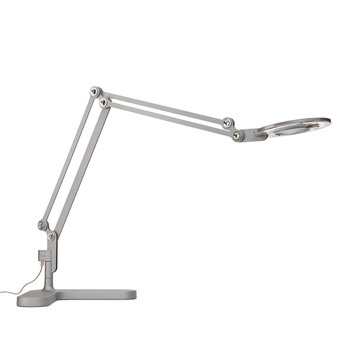 Link LED Table Lamp in Silver/Table (Medium).