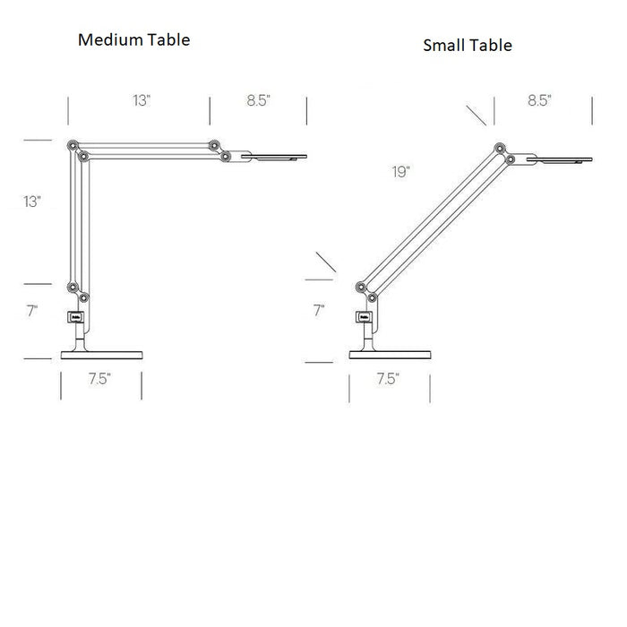 Link LED Table Lamp - line drawing.