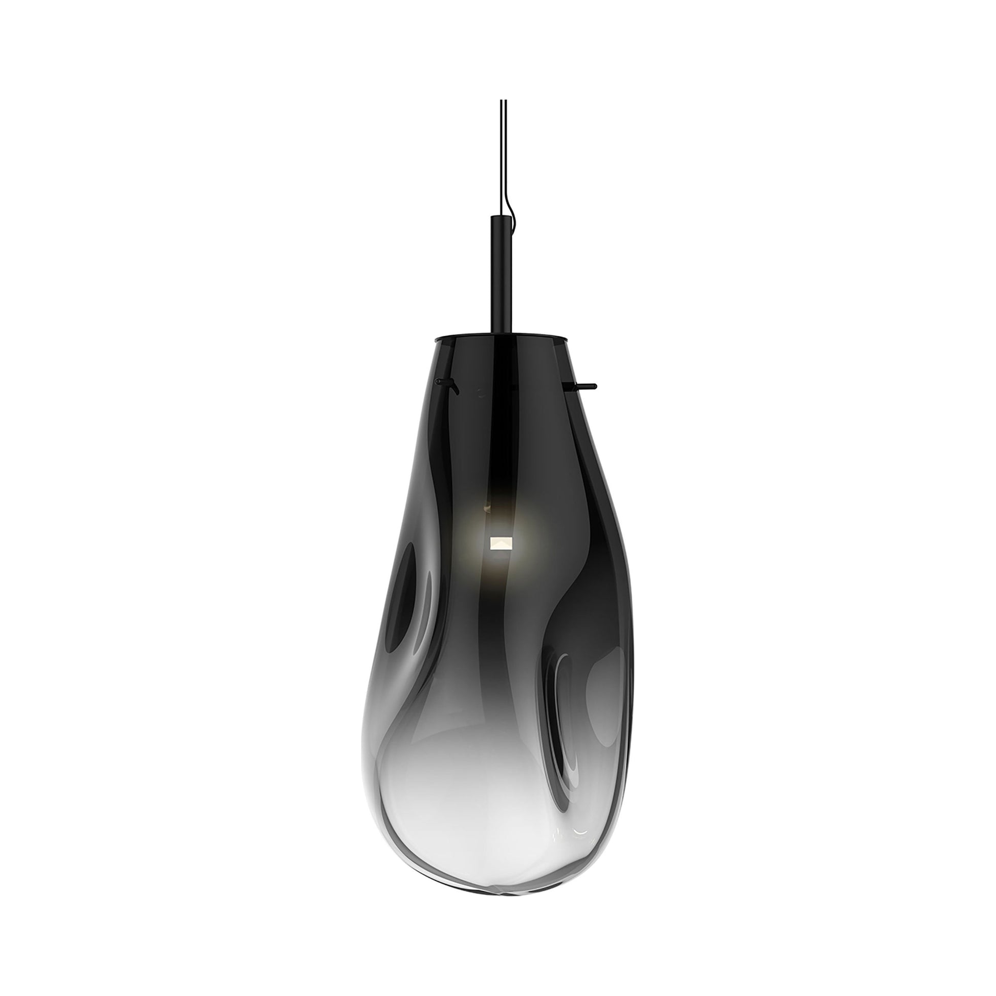 Liquid LED Pendant Light in Large/Smoke Fade.