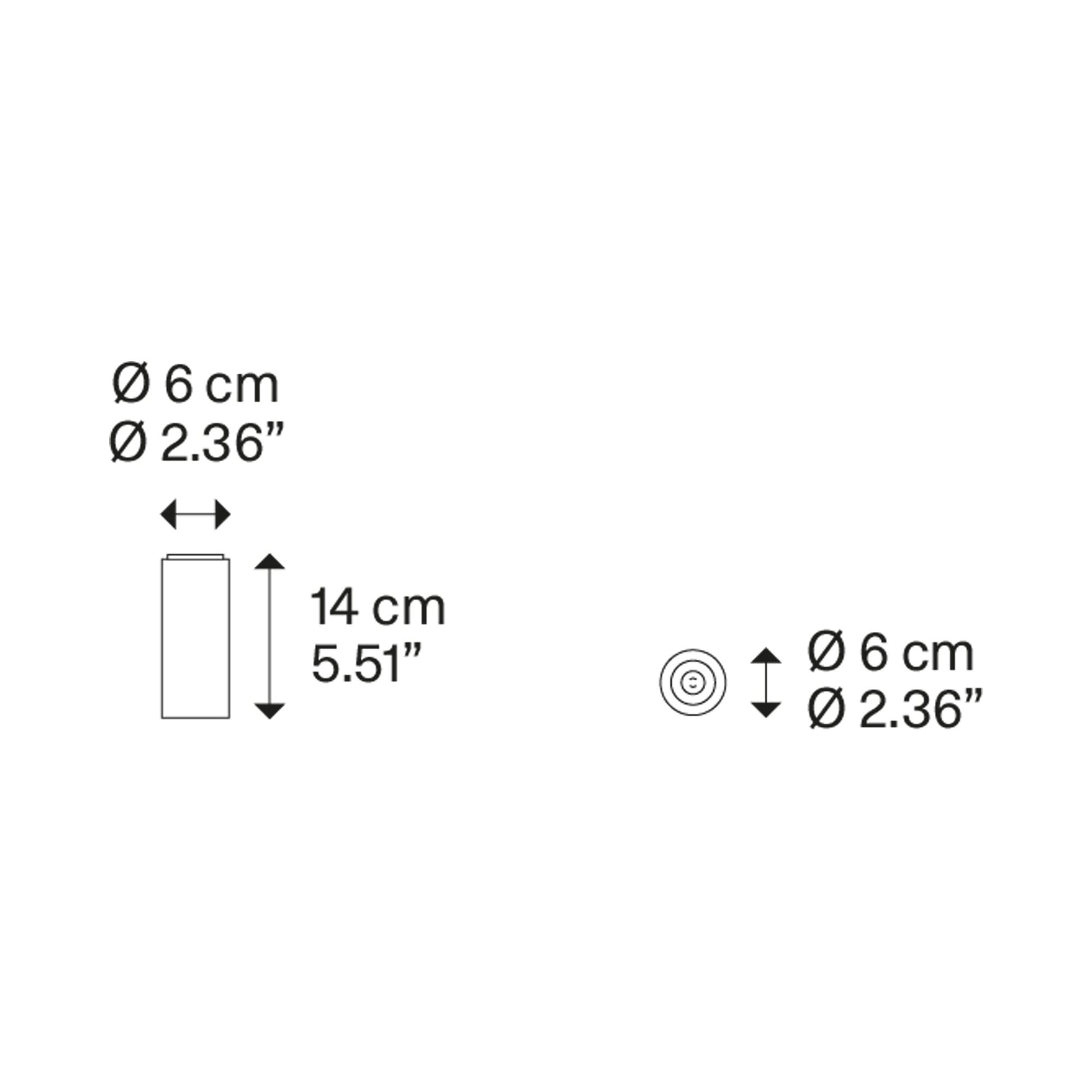 A-Tube LED Semi Flush Ceiling Light - line drawing.