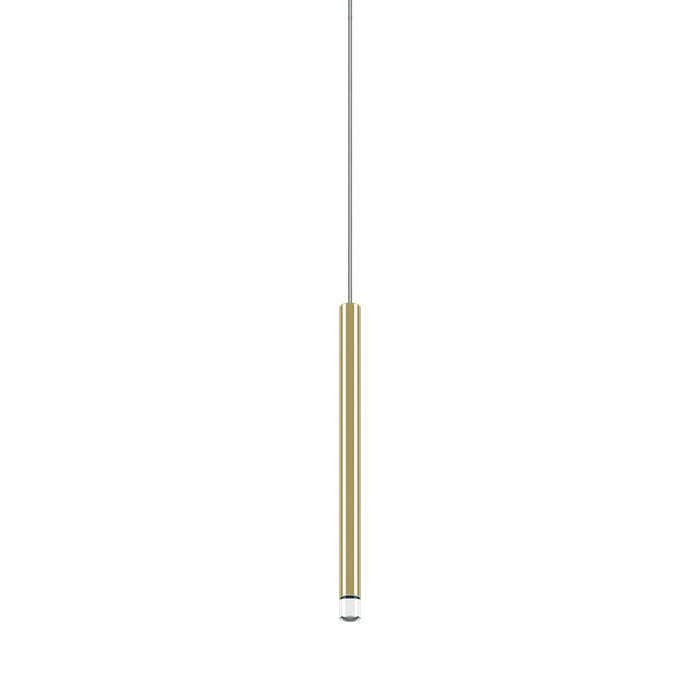 A-Tube Nano LED Pendant Light in Clear/Gold (Small).