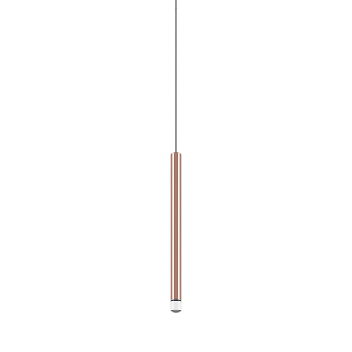 A-Tube Nano LED Pendant Light in Clear/Rose Gold (Small).