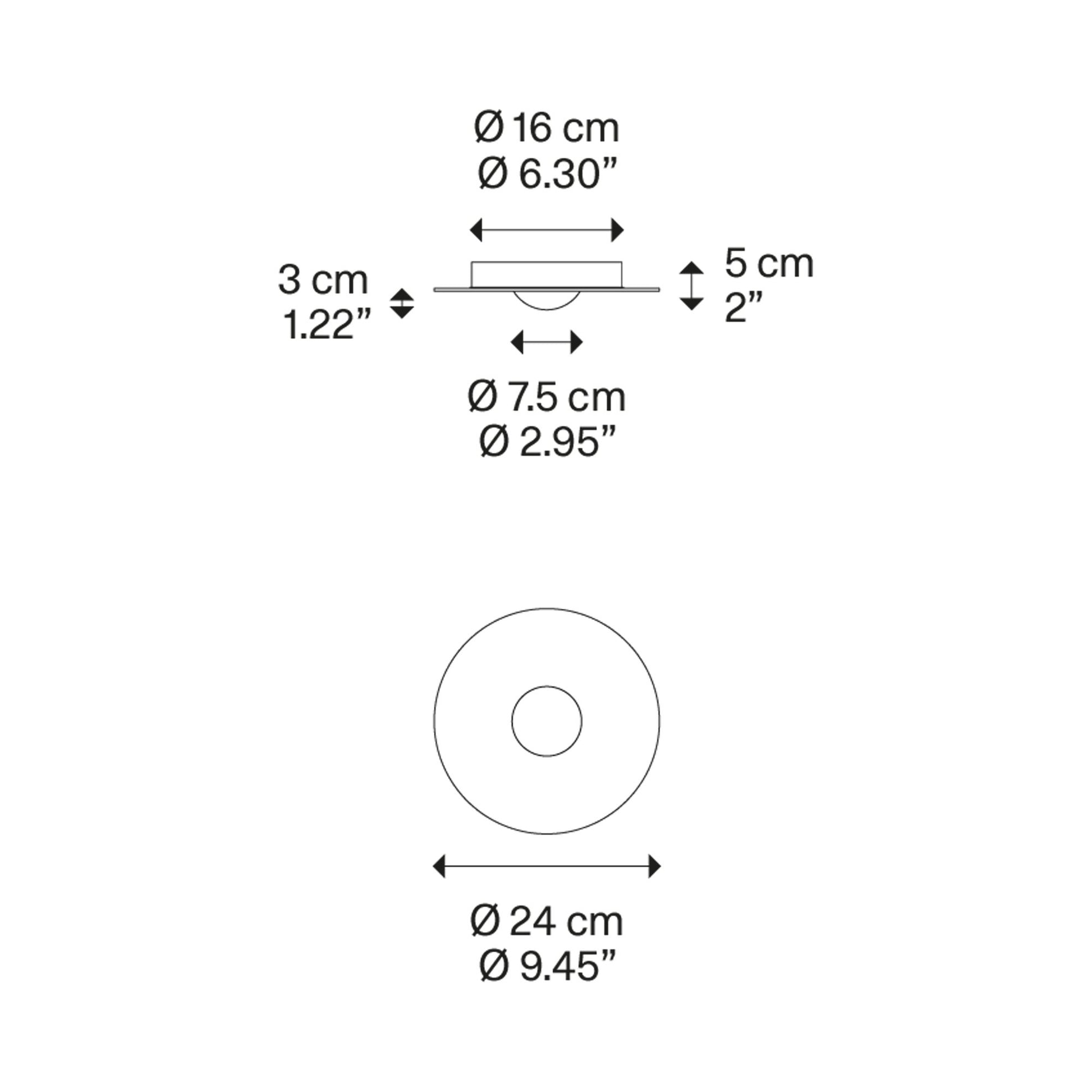 Bugia LED Flush Mount Ceiling Light - line drawing.