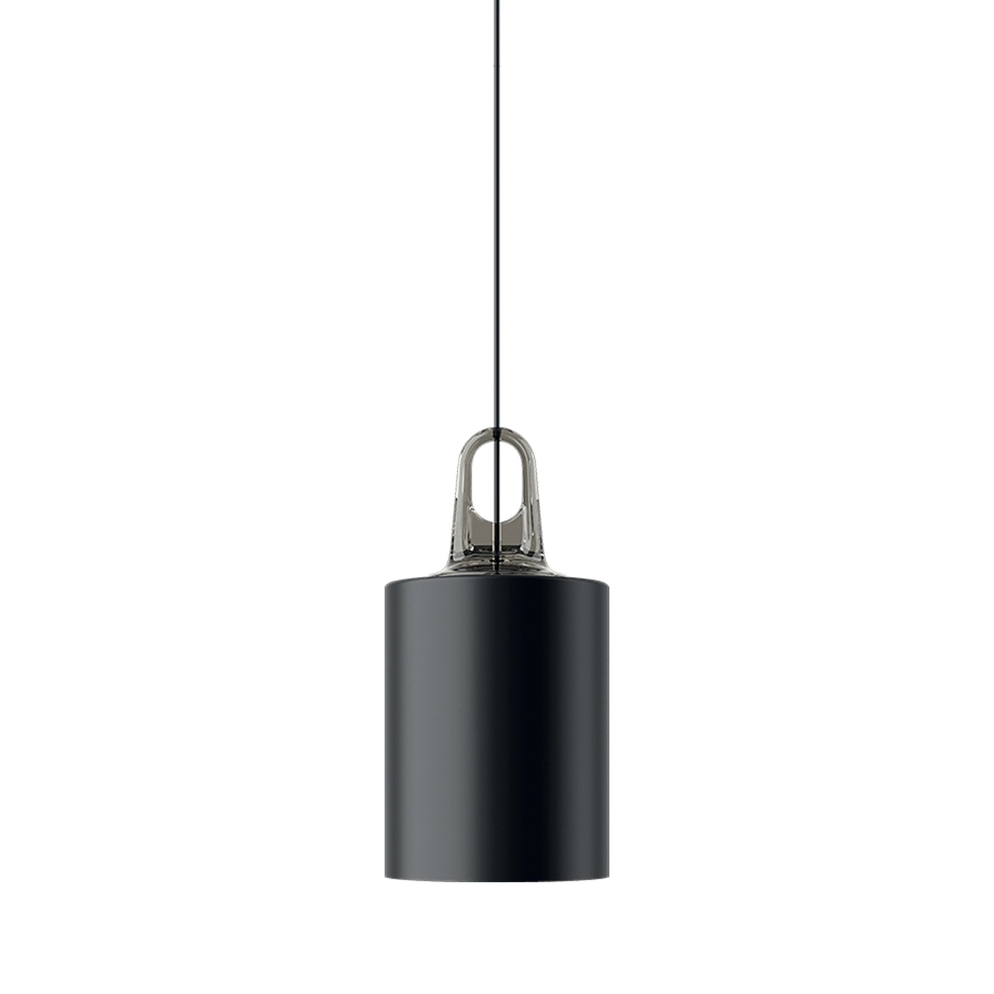 Jim Cylinder LED Pendant Light in Grey/Black.