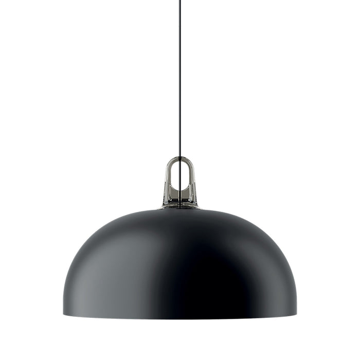 Jim Dome LED Pendant Light in Grey/Black.