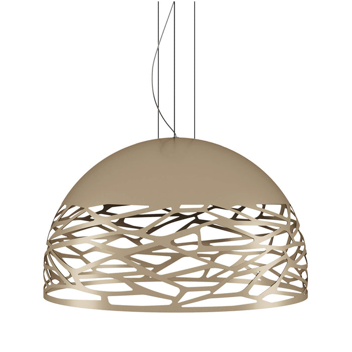 Kelly Dome LED Pendant Light in Champagne (Large).