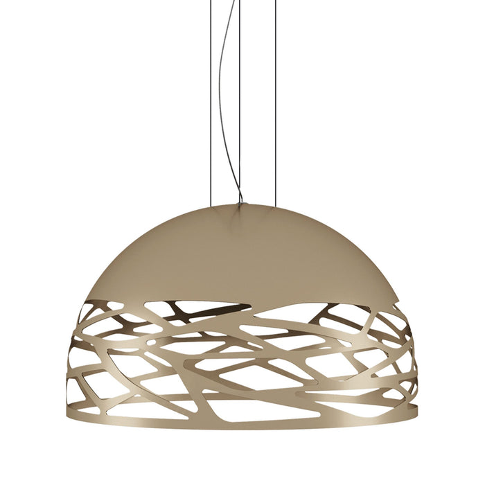 Kelly Dome LED Pendant Light in Champagne (Medium).