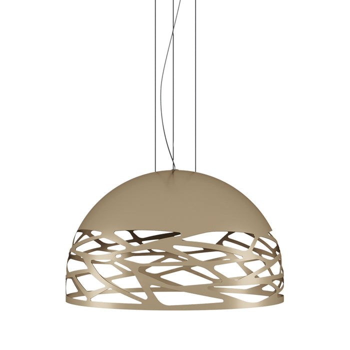 Kelly Dome LED Pendant Light in Champagne (Small).
