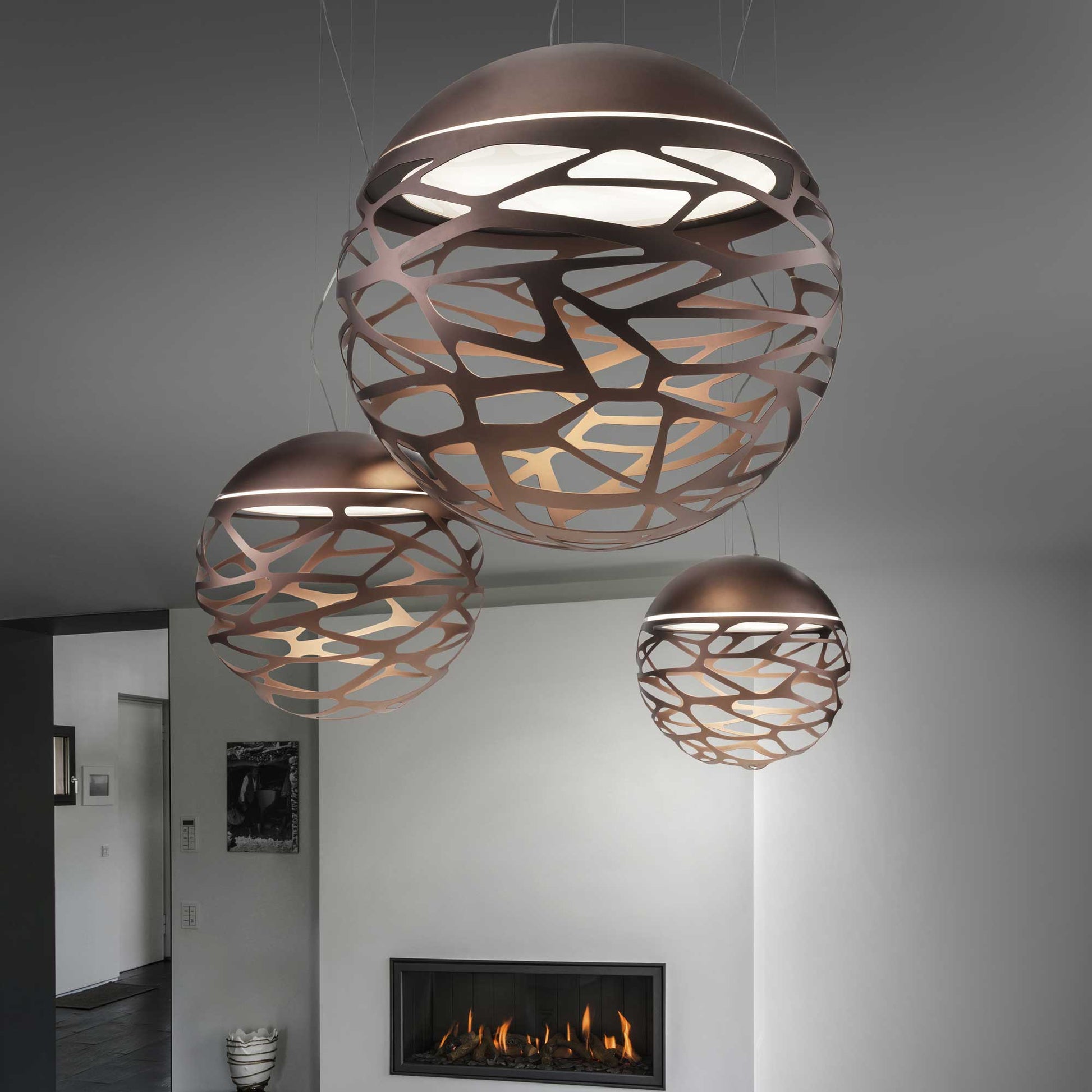 Kelly LED Pendant Light in living room.