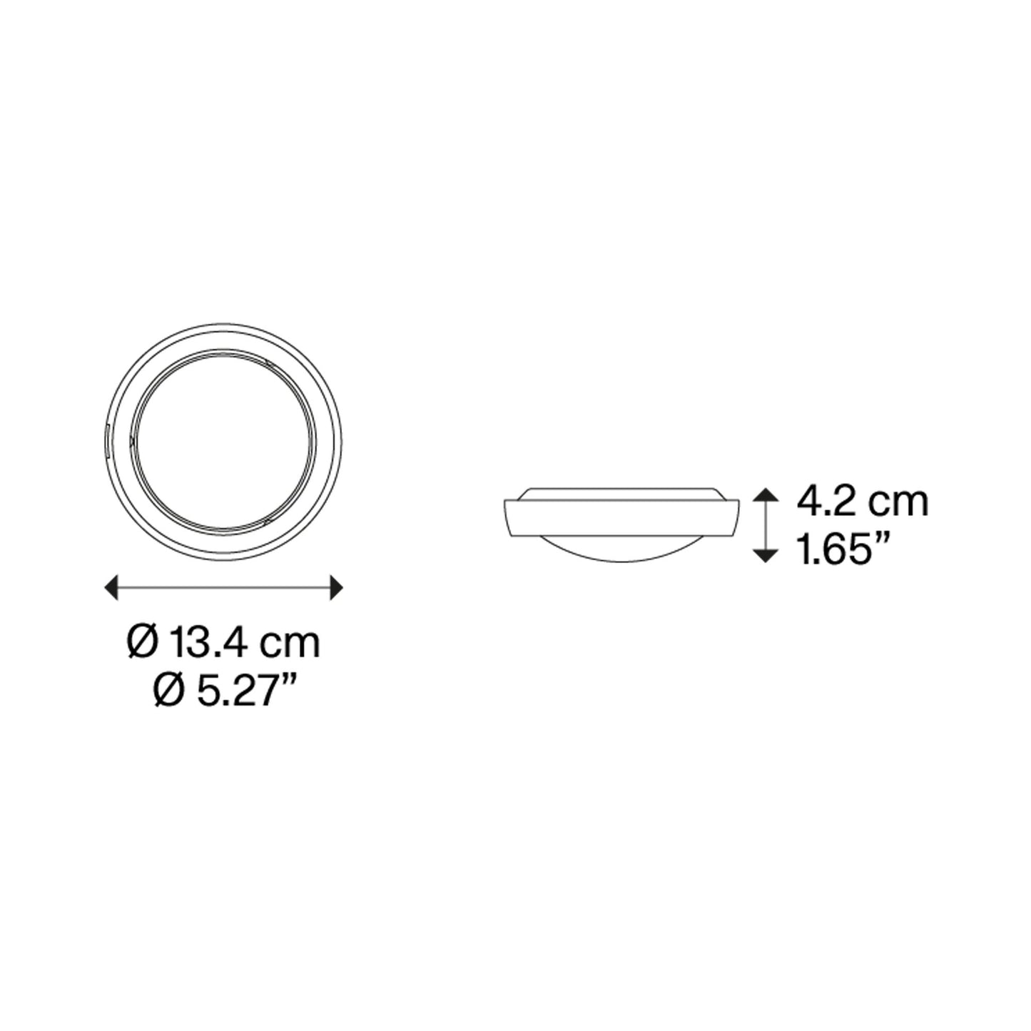 Nautilus LED Spot Light - line drawing.