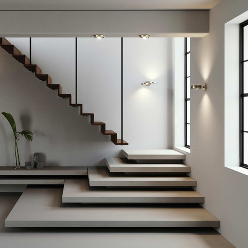 Nautilus LED Wall Light in stair.