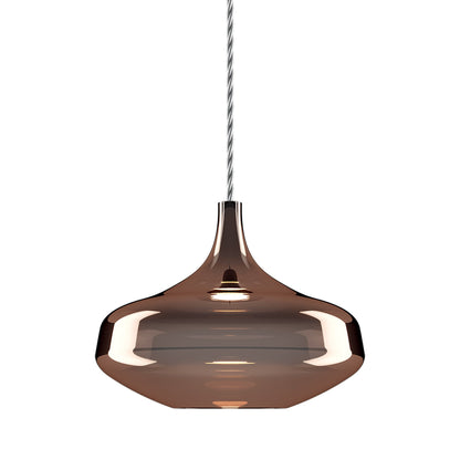 Nostalgia Large LED Pendant Light in Chrome/Copper.