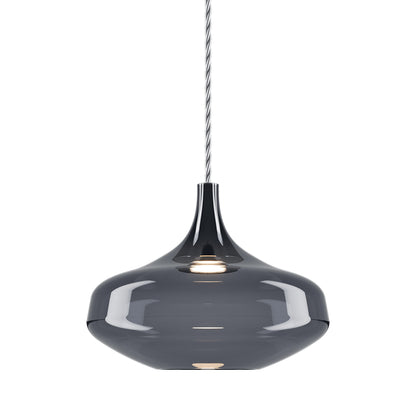 Nostalgia Large LED Pendant Light in Chrome/Glossy Smoke.