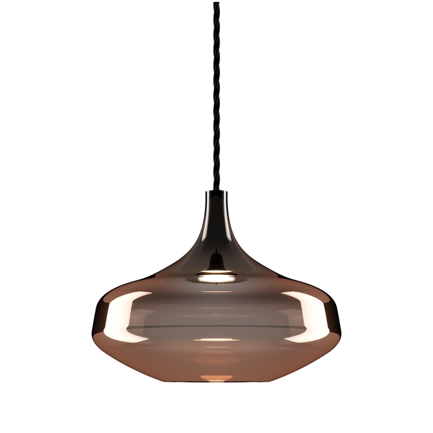 Nostalgia Large LED Pendant Light in Black/Glossy Bronze.