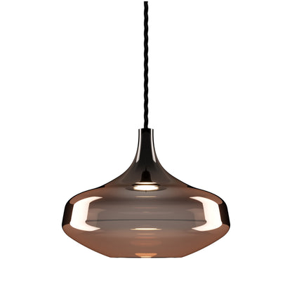 Nostalgia Large LED Pendant Light in Black/Glossy Bronze.