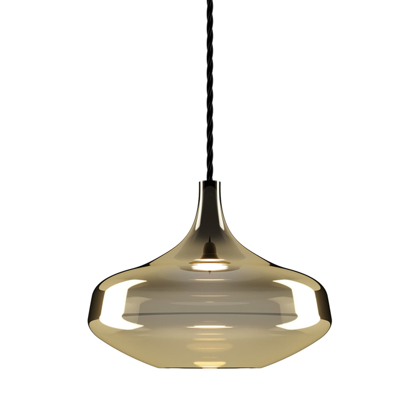 Nostalgia Large LED Pendant Light in Black/Gold.