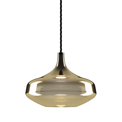 Nostalgia Large LED Pendant Light in Black/Gold.