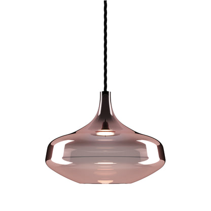 Nostalgia Large LED Pendant Light in Black/Rose Gold.