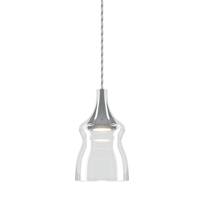Nostalgia Small LED Pendant Light in Clear/Clear.