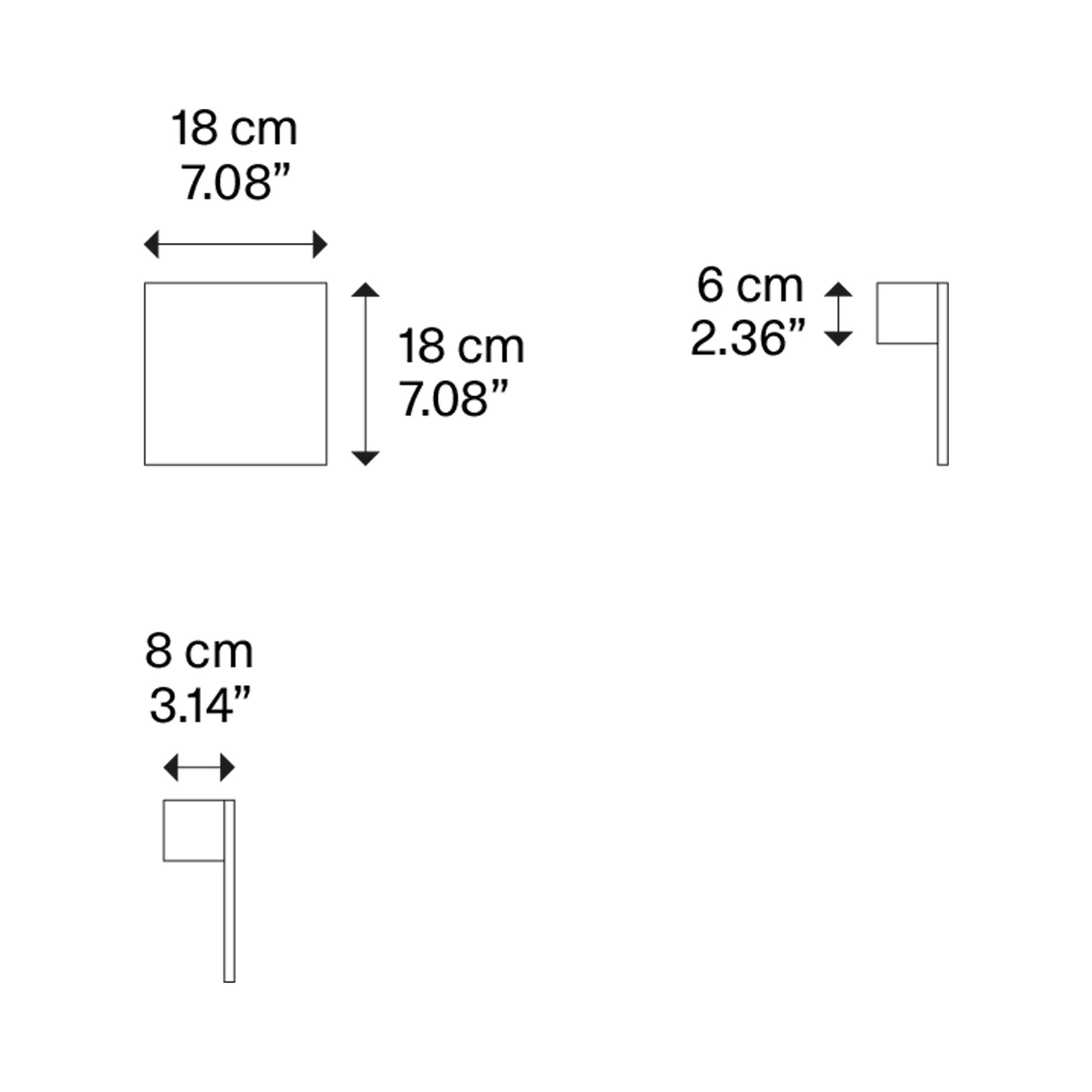 Puzzle LED Ceiling Wall Light - line drawing.