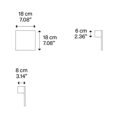 Puzzle LED Ceiling Wall Light - line drawing.