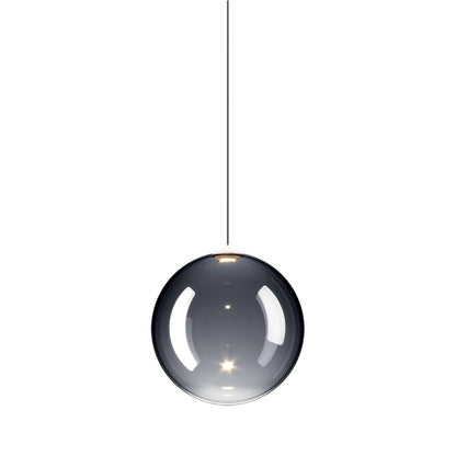 Random Solo LED Pendant Light in Glossy Smoke (Small).