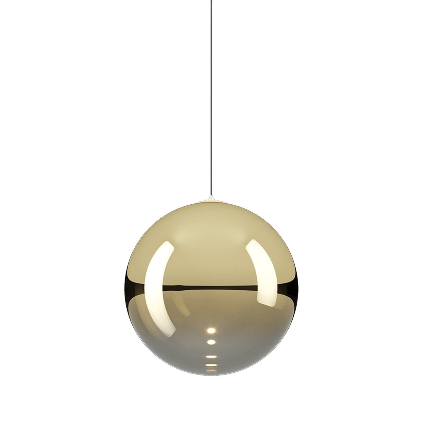 Random Solo LED Pendant Light in Gold (Medium).