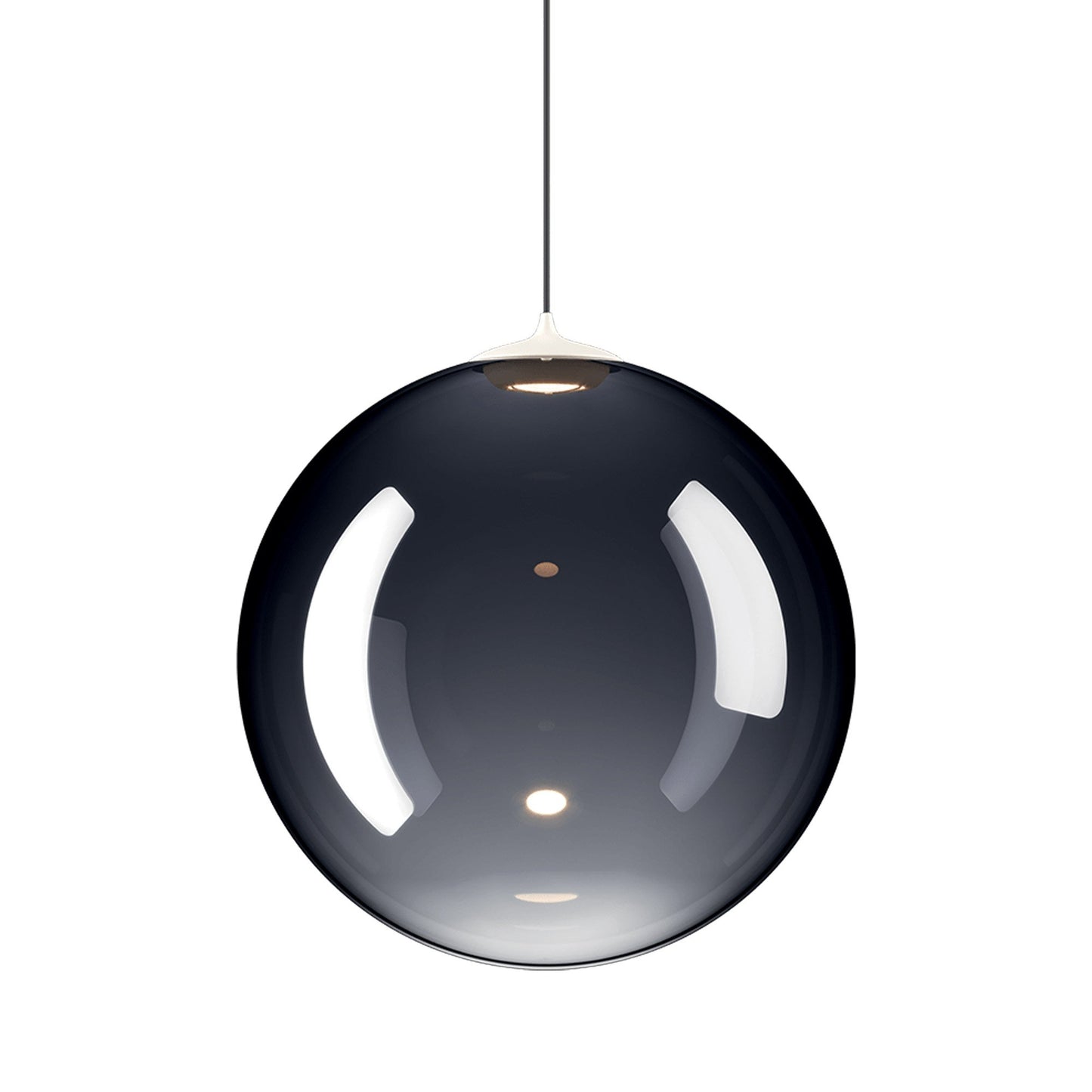 Random Solo LED Pendant Light in Glossy Smoke (X-Large).