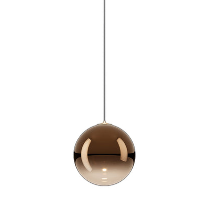 Random Solo LED Pendant Light in Glossy Bronze (X-Small).