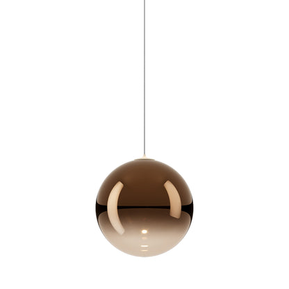 Random Solo LED Pendant Light in Glossy Bronze (Small).