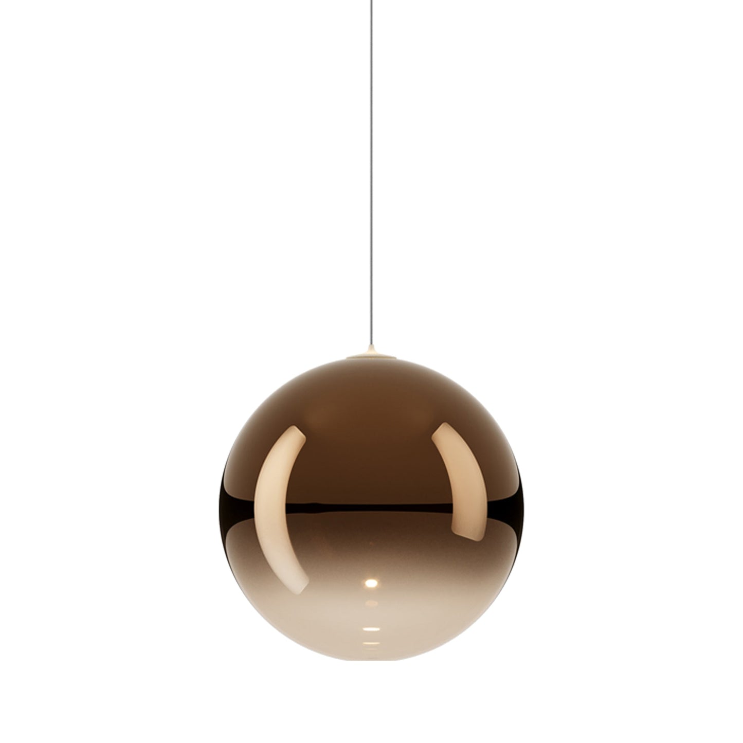 Random Solo LED Pendant Light in Glossy Bronze (Medium).