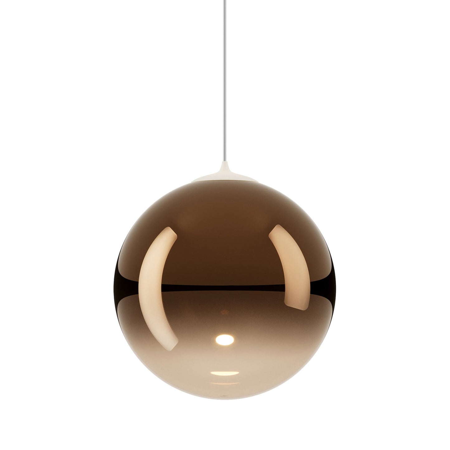 Random Solo LED Pendant Light in Glossy Bronze (Large).