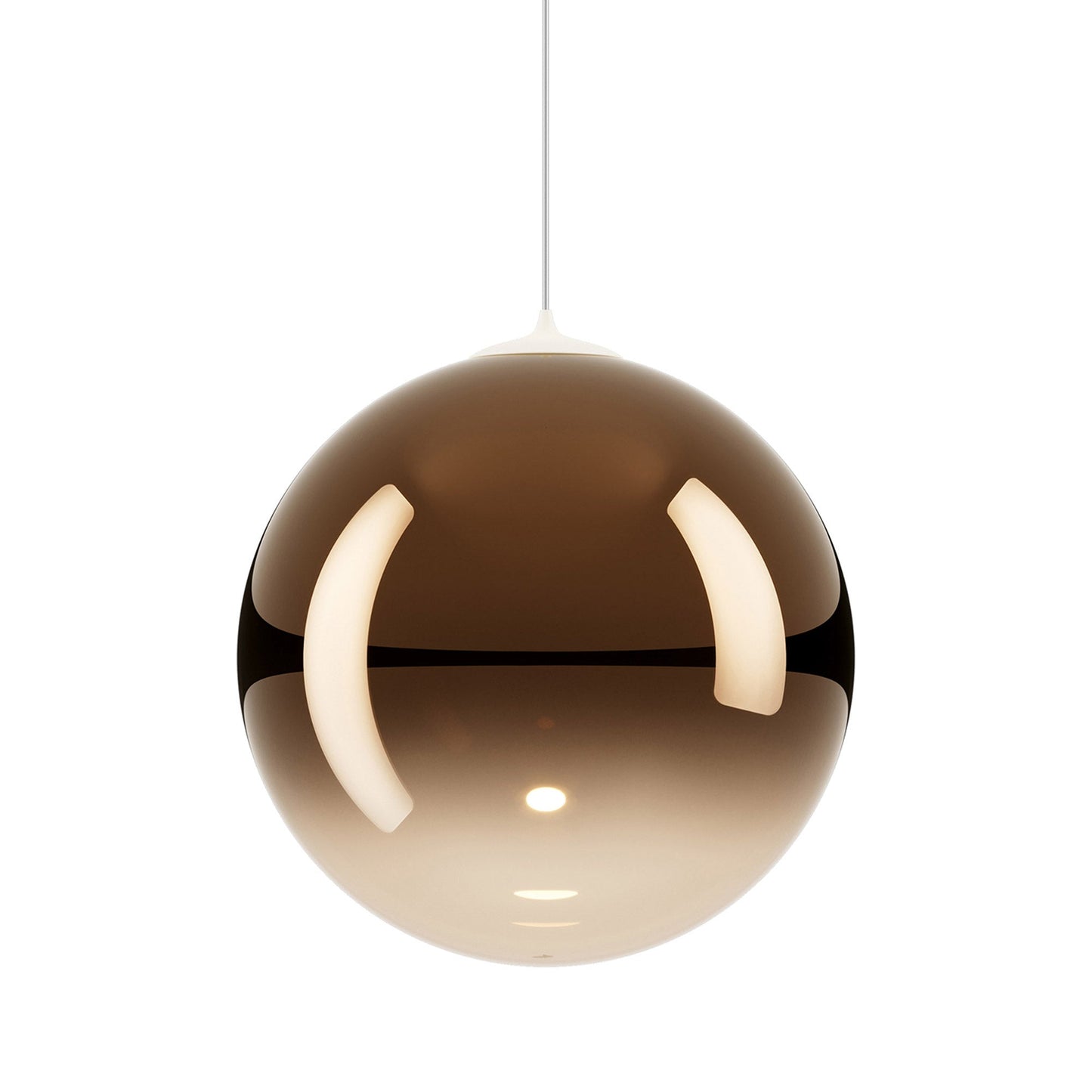 Random Solo LED Pendant Light in Glossy Bronze (X-Large).