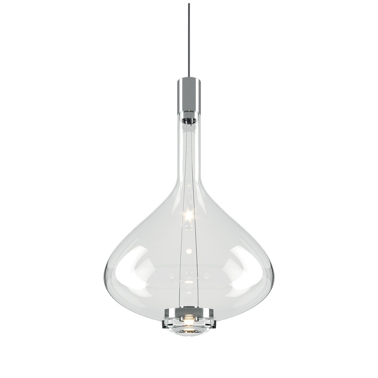 Sky-Fall LED Pendant Light in Clear (Large).