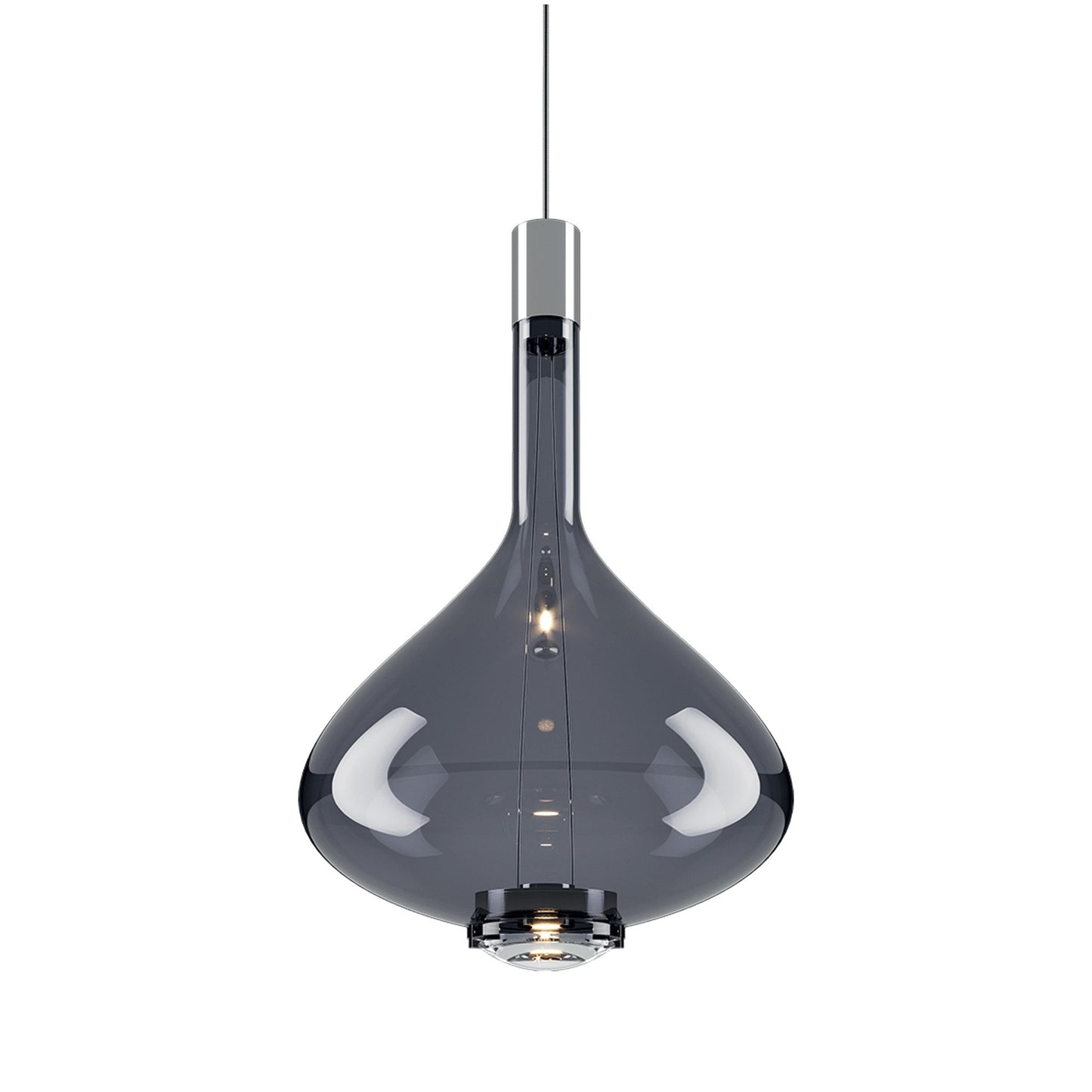 Sky-Fall LED Pendant Light in Glossy Smoke (Large).