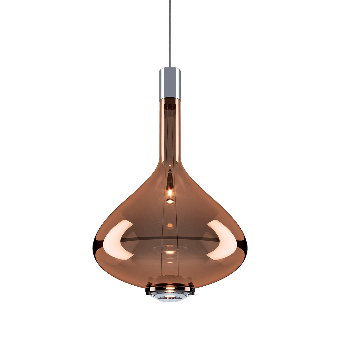 Sky-Fall LED Pendant Light in Glossy Bronze (Large).