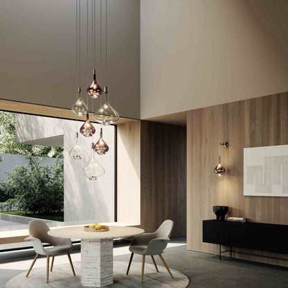 Sky-Fall LED Pendant Light in dining room.