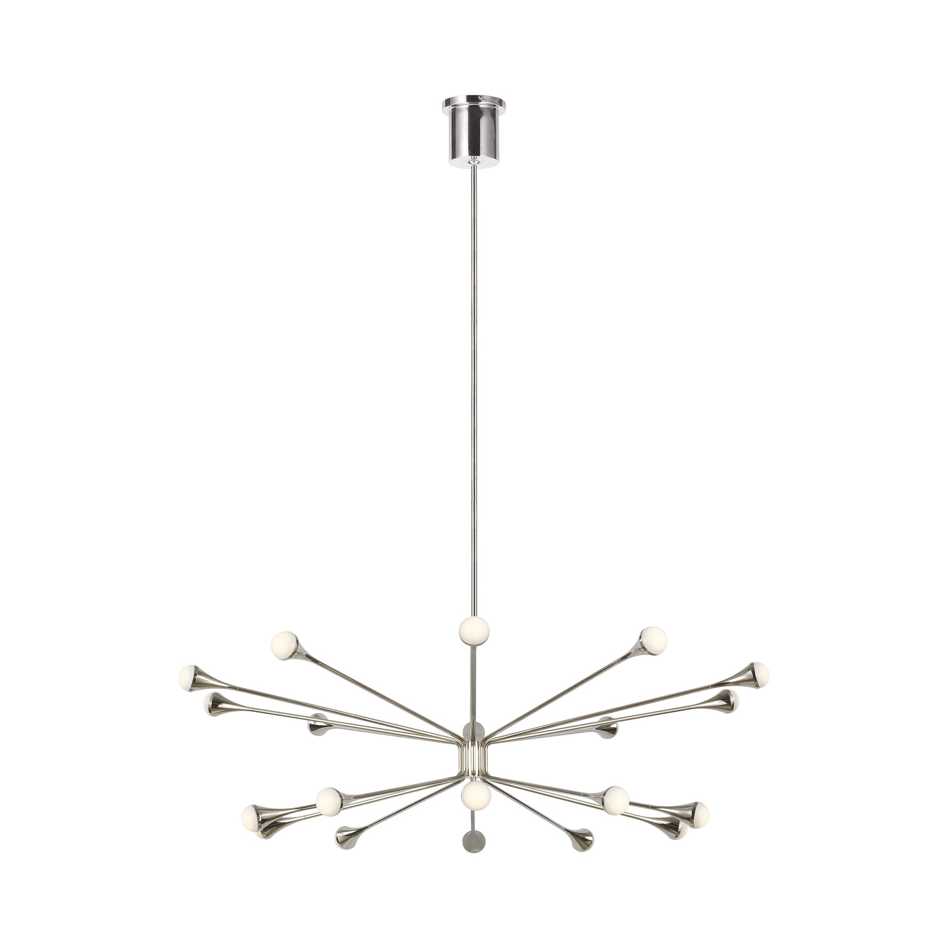 Lody LED Chandelier in Polished Nickel (20-Light).