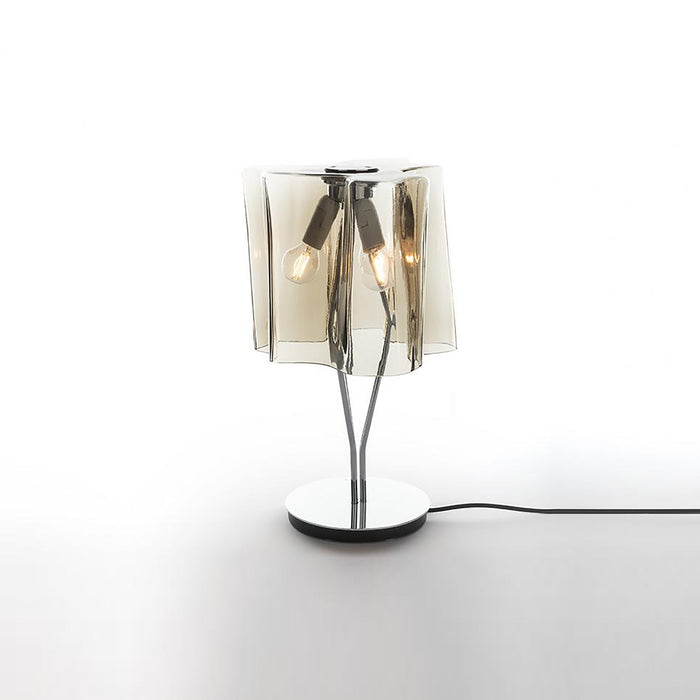 Logico Mini Table Lamp in Chrome/Smoke.