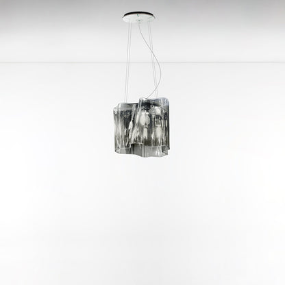 Logico Mini Single Pendant Light in Grey/Smoke/Standard.