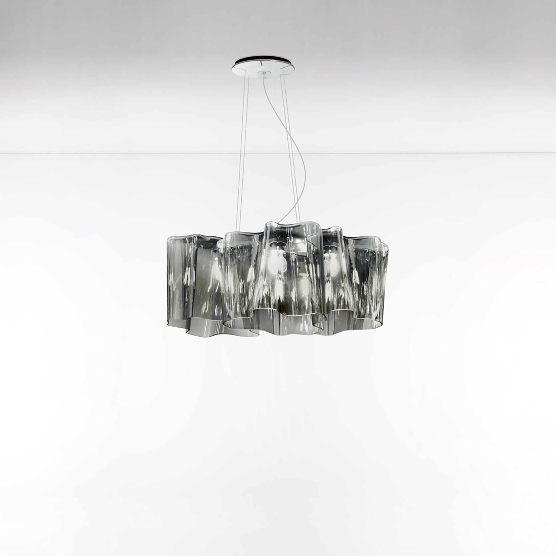 Logico Triple Linear Pendant Light in Grey/Smoke/Standard (Mini).