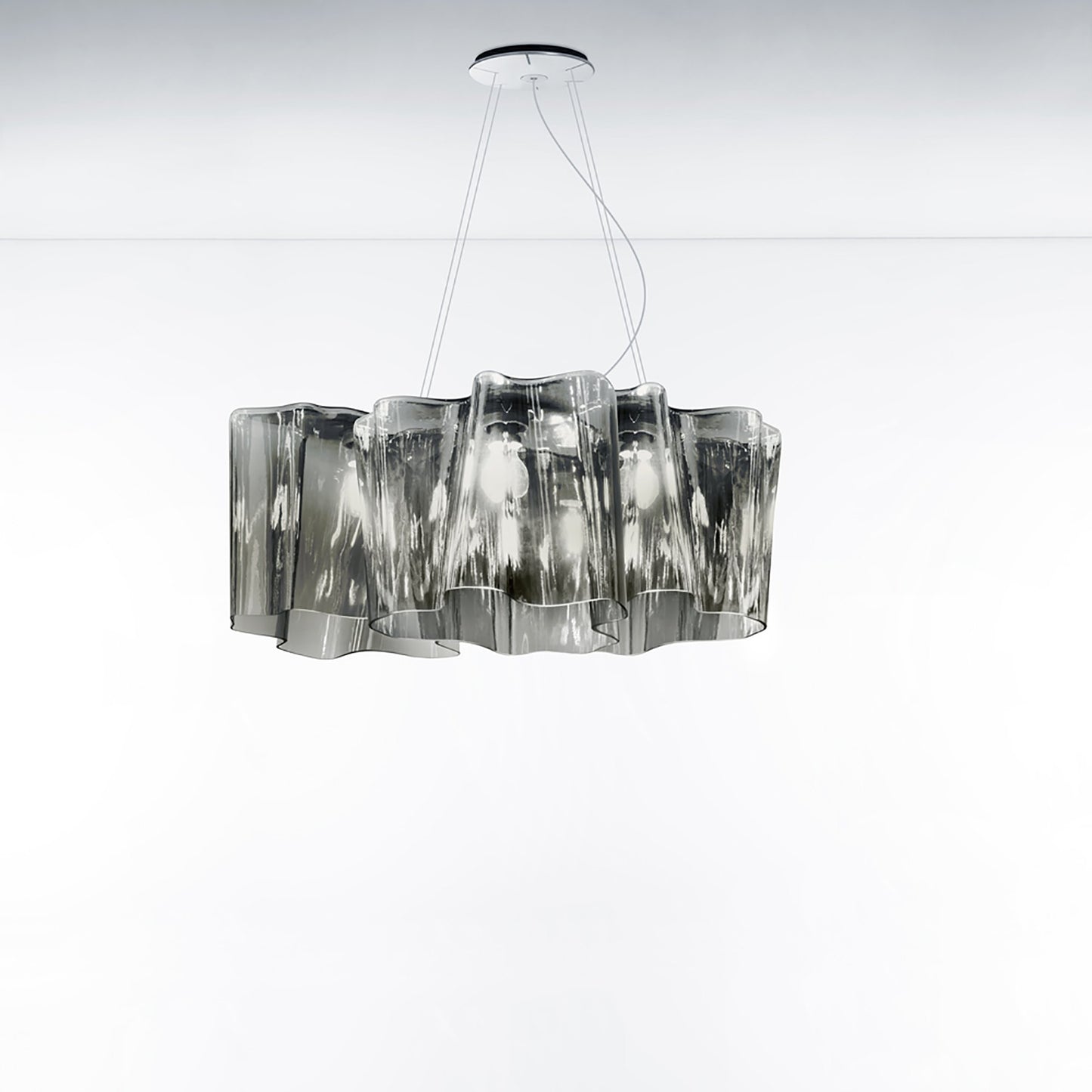 Logico Triple Linear Pendant Light in Grey/Smoke/Standard (Classic).