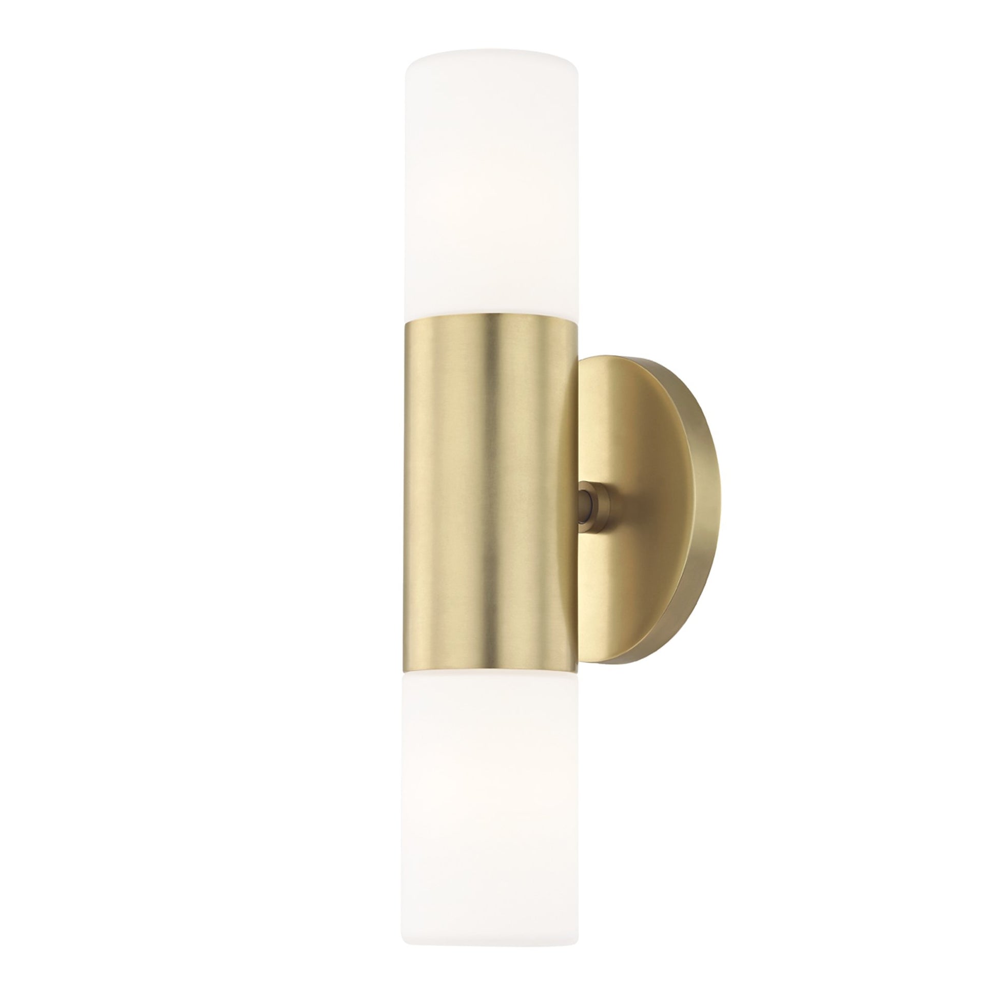 Lola LED Wall Light in Aged Brass (2-Light).