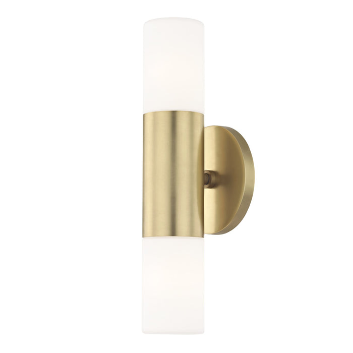 Lola LED Wall Light in Aged Brass (2-Light).